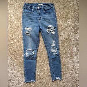 Abercrombie ripped skinny jeans